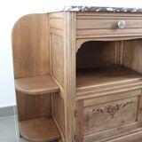 Pink marble bedside table