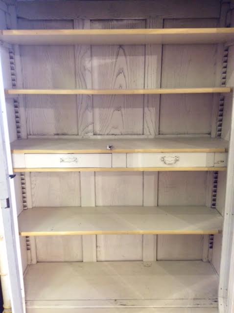 Beige cerused bookcase