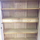 Bibliothèque cérusé beige