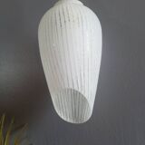 Portable hanging lamp 1970/80 white granite glass