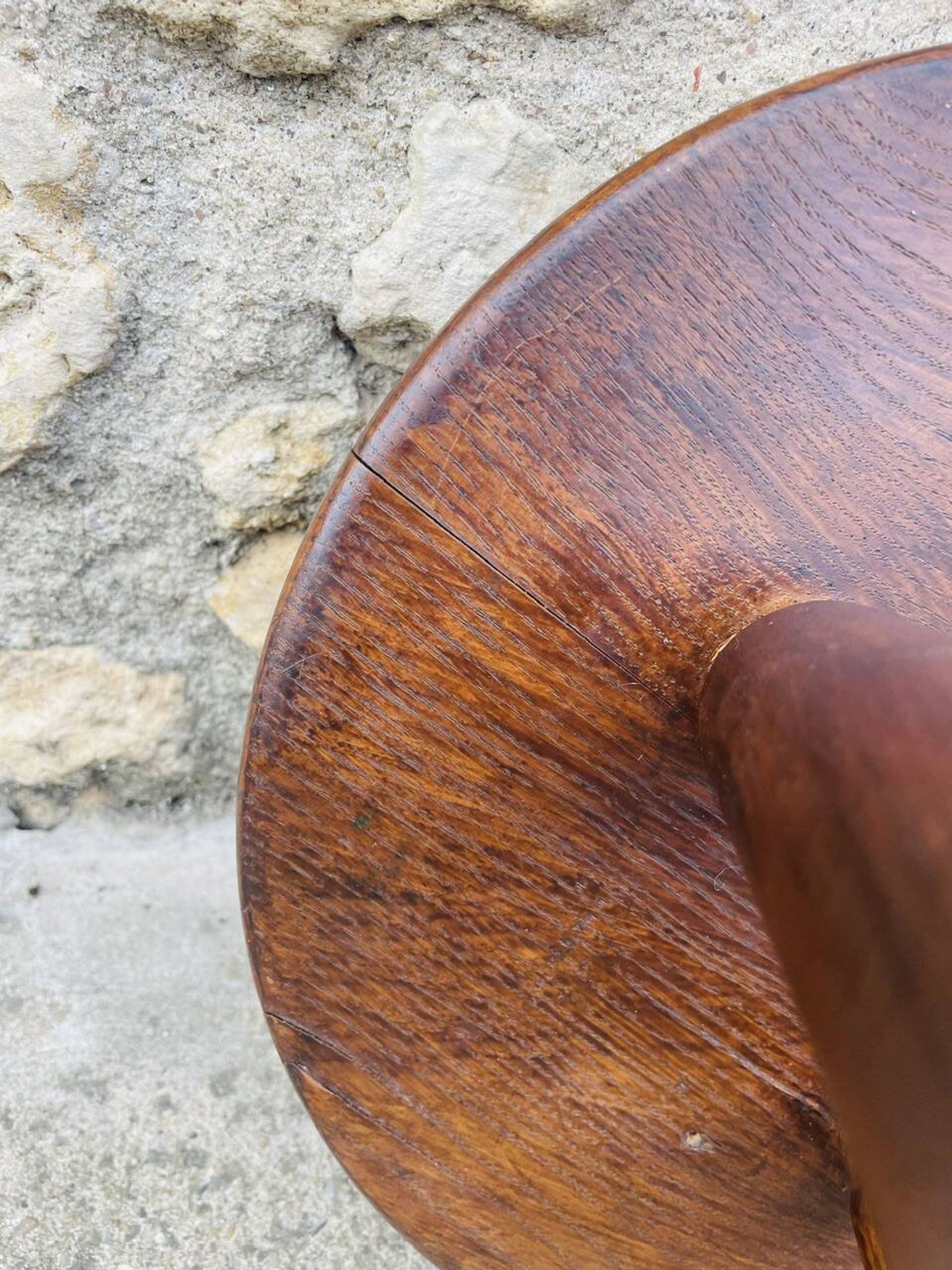 Vintage "Berger" stool, tall, in ash, Charlotte Perriand, 1950s