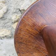 Vintage "Berger" stool, tall, in ash, Charlotte Perriand, 1950s