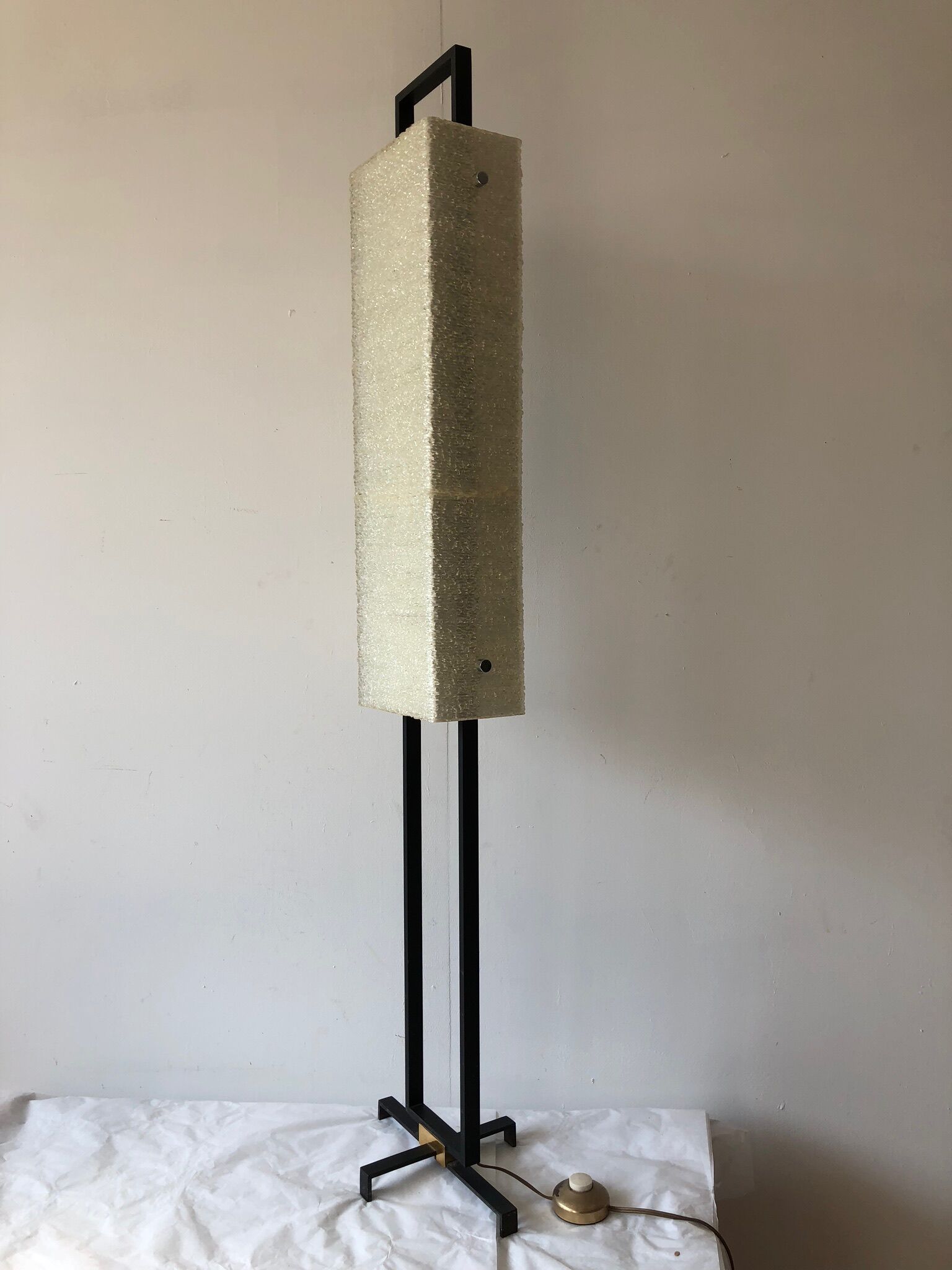 Maison Arlus floor lamp in metal brass and perspex