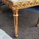 Table basse bois doré plateau marbre ancien table d'appoint
