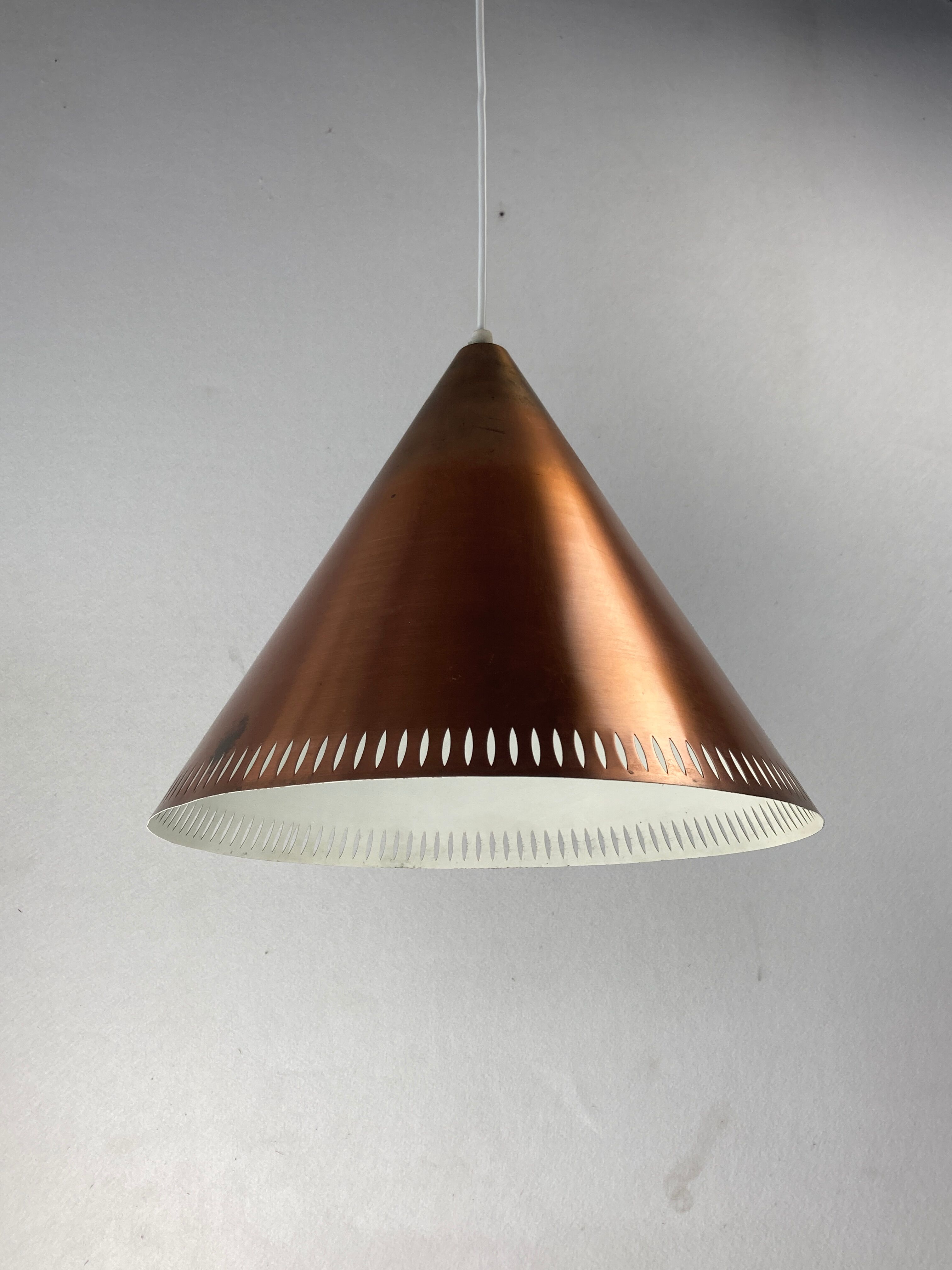 Perforated copper hanging pendant, Nordisk Solar, Denmark
