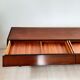 Dresser / chest of drawers and bedside tables - 1960s - faux leather brass