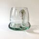 5 bubble-blown glass beer mugs