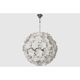 Contemporary White Lotus Murano Glass Sputnik Chandelier