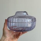 saladier en verre cristal violet