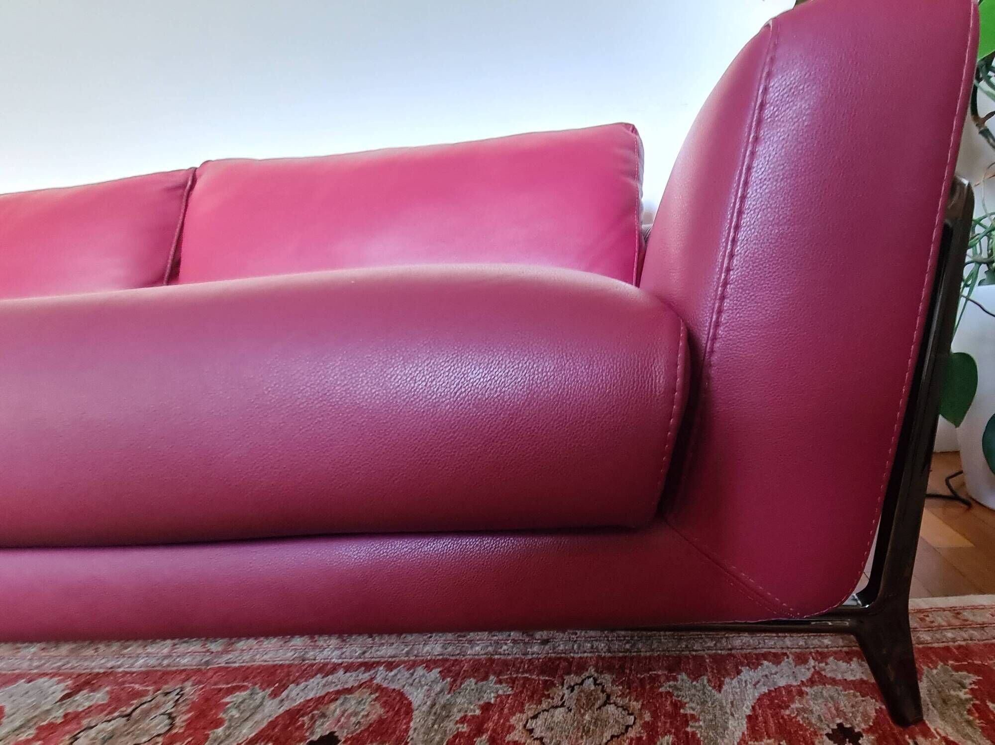 Roche Bobois canapé allusion red leather - designers Tapinassi & Manzoni