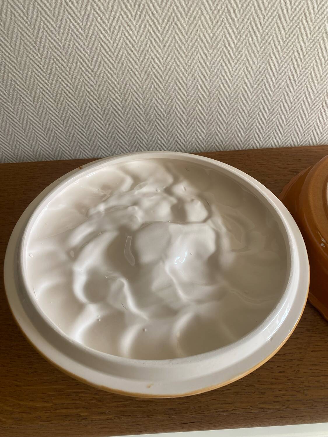 Plat à tarte en céramique décor pommes