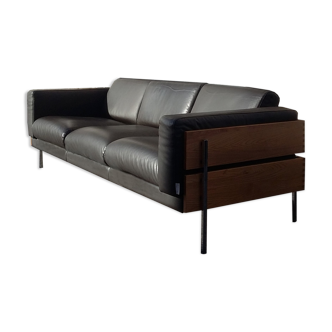 3-seater leather sofa - Robin Day