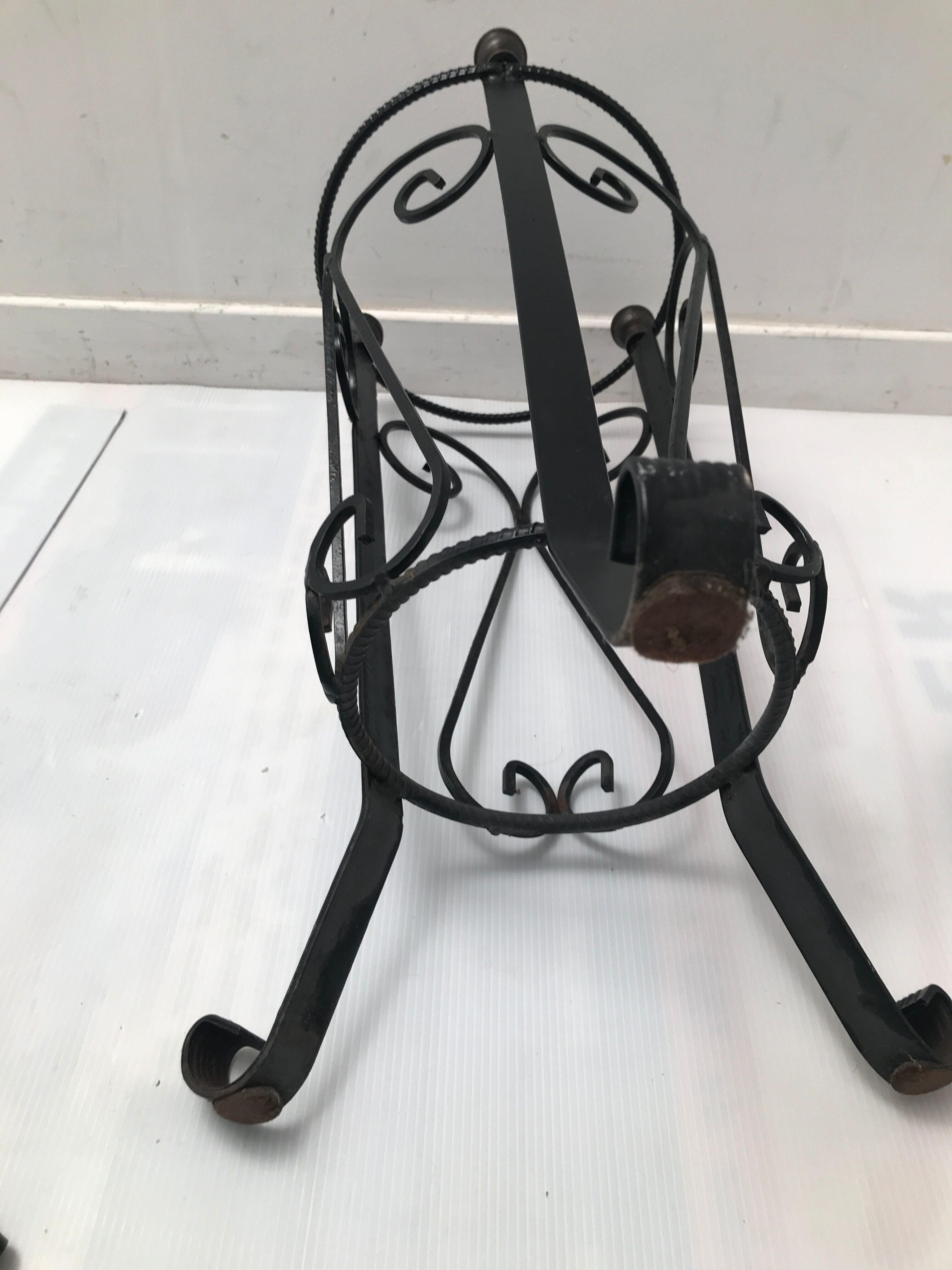 Wrought iron umbrella holder