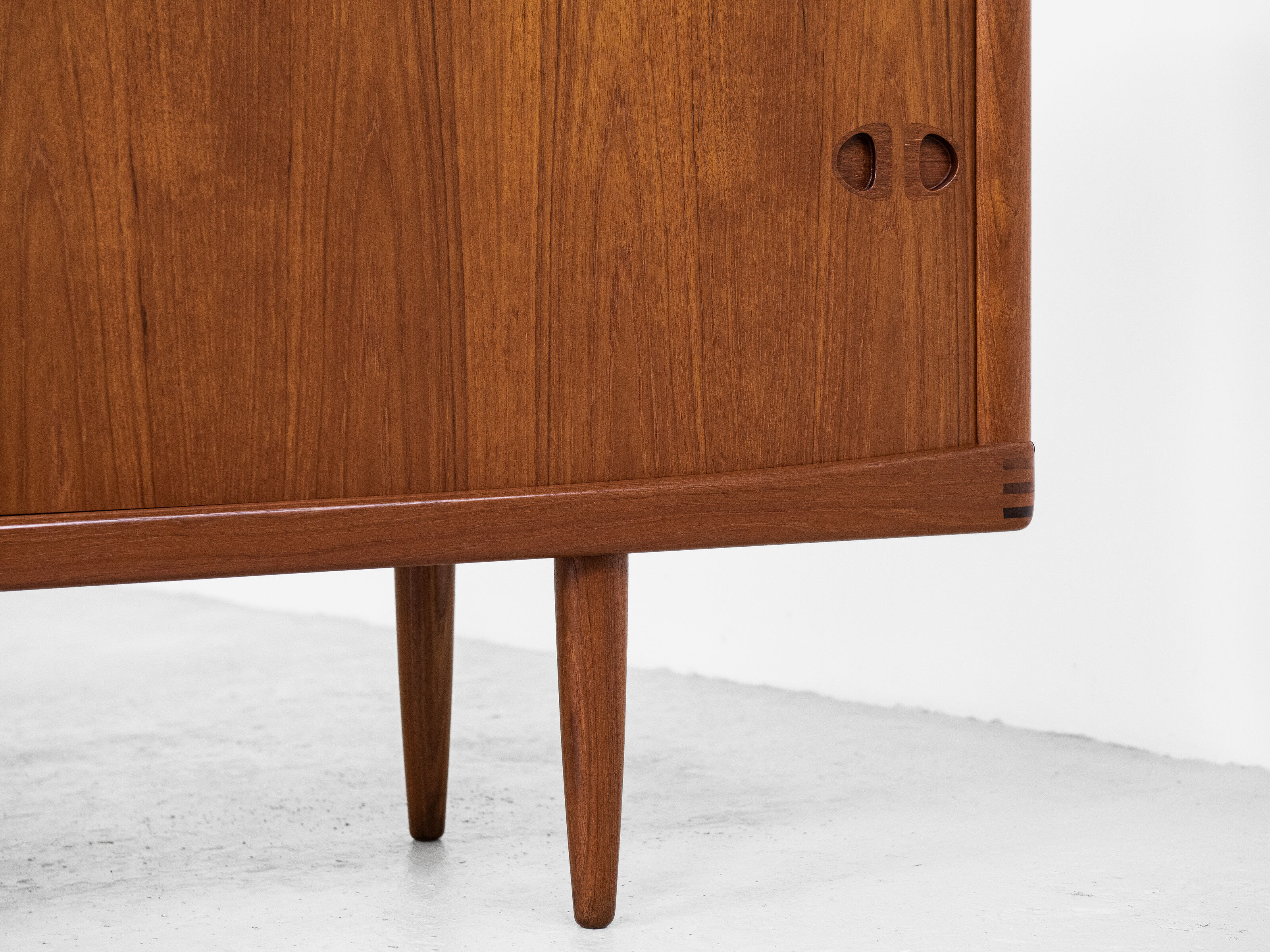 Midcentury Danish sideboard in teak by HW Klein for Bramin 1960s - with 3 stripes