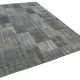 Handwoven turkish contemporary 198 cm x 300 cm grey patchwork carpet