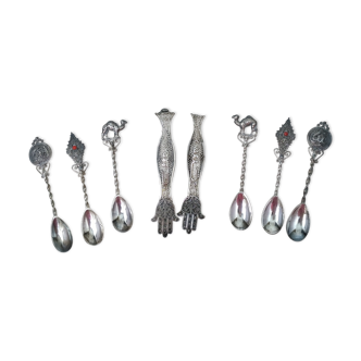 Algerian silver tea spoons from the 1950s