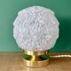 Vintage Art Deco globe table lamp in white Clichy glass