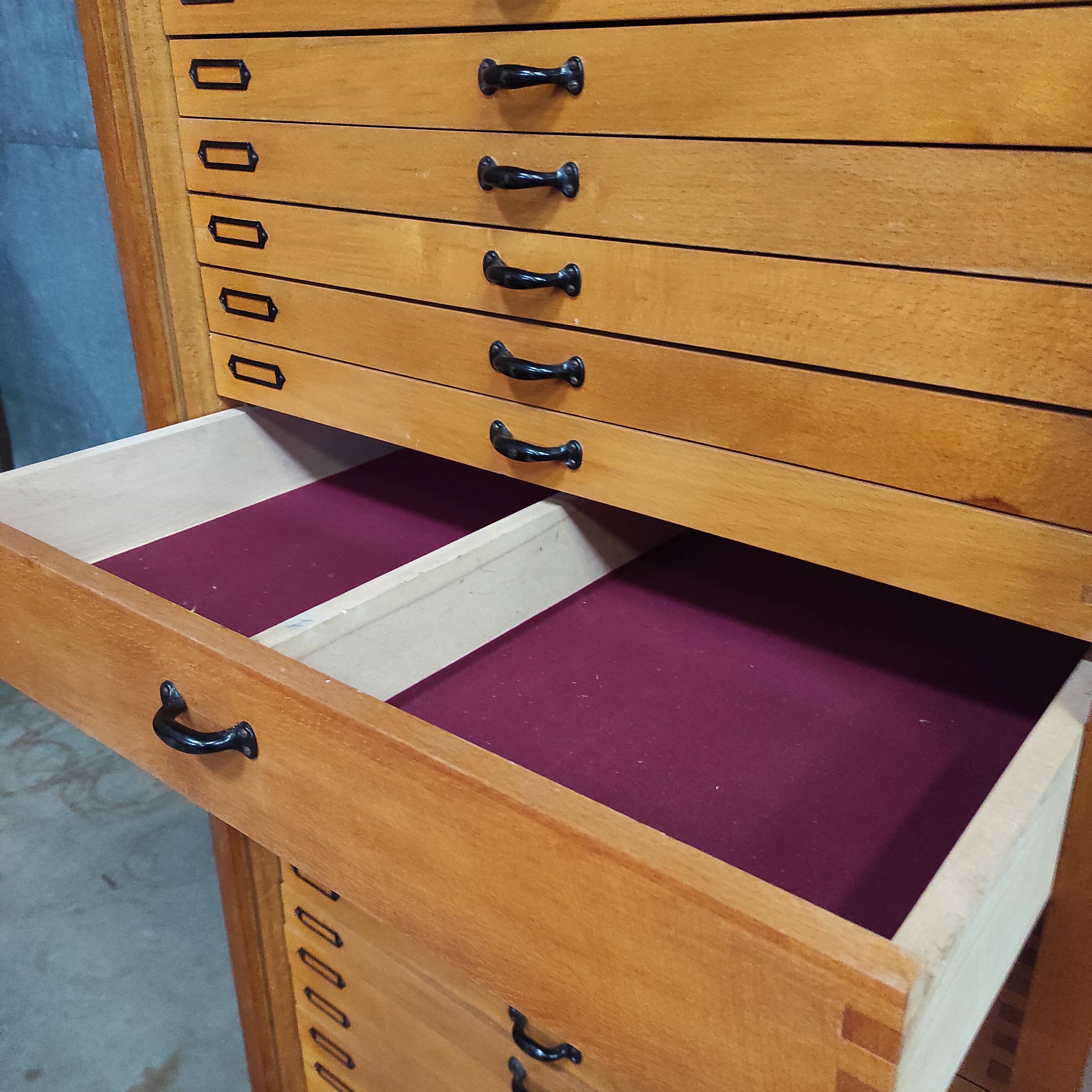 Vintage Roll-Top Cabinet | Optician’s Storage Unit  | Drawers Chest