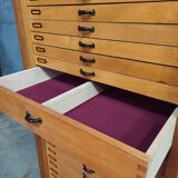 Vintage Roll-Top Cabinet | Optician’s Storage Unit  | Drawers Chest