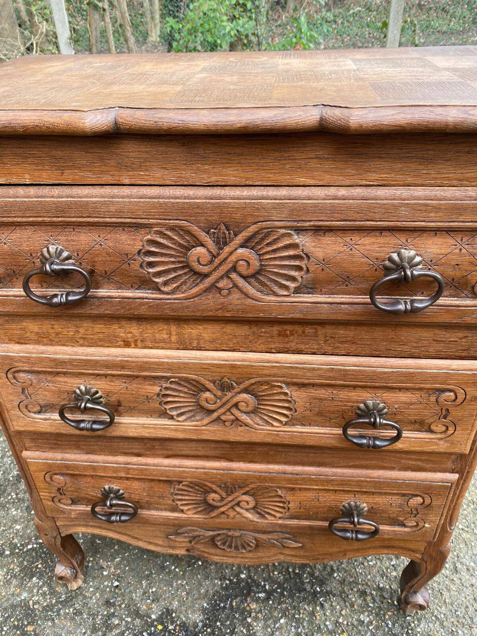 Vintage Louis XV style commode in 19th-century wood.