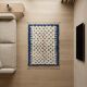 Large Berber rug made of pure wool, traditionally handwoven, 3/4 m.