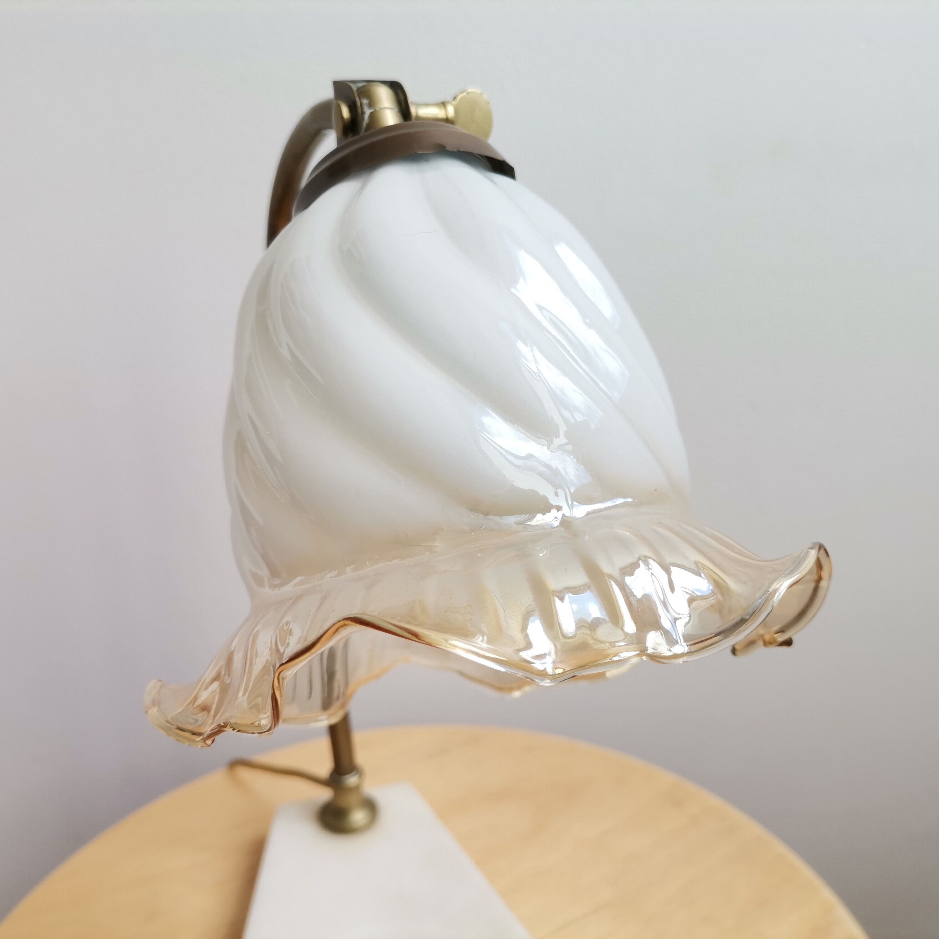 Vintage 40s Art Deco marble table lamp