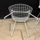 8 Vintage Harry Bertoia Wire Mesh Chairs White Lacquered Knoll