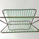 Vintage 1950s metal and scoubidou magazine rack