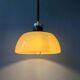 Massive Space Age Mid-Century suspension in plexiglass with white acrylic shade.
