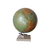 Earth globe, world map, glass and marble