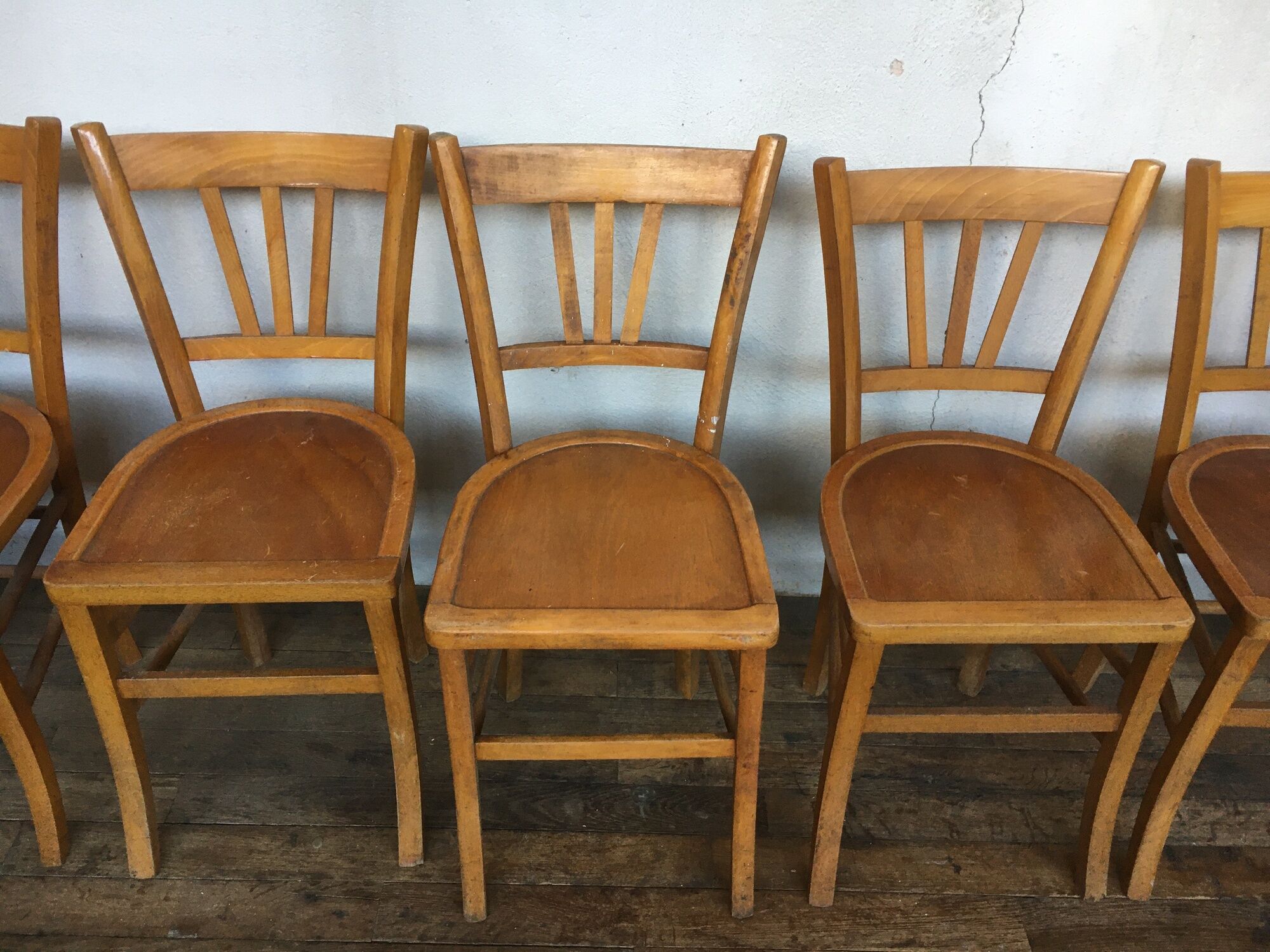 Série de 6 chaises bistrot Baumann troquet brasserie parisienne