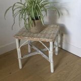 Rattan side table