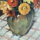 Still life bouquet A.L Murgier, old painting flowers