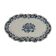Ancient oval plate in majolica, decorations, Italy, 18th century.