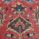 Tapis persan vintage en laine noué main, rouge, motifs floraux, 291x384 cm