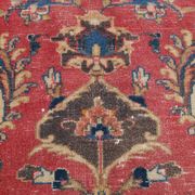 Tapis Persan Vintage Laine Noué Main, Rouge, Motifs Floraux, 291x384Cm