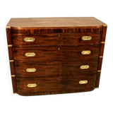 Commode De Marine avec écritoire à Deux Corps En Acajou XIXème Angleterre