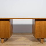Art Deco Oak Freestanding Desk by Gunnar Ericsson for Facit AB Buromöbel