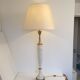 1960s laurel greek key ceramic brass table lamps hollywood regency neoclassical