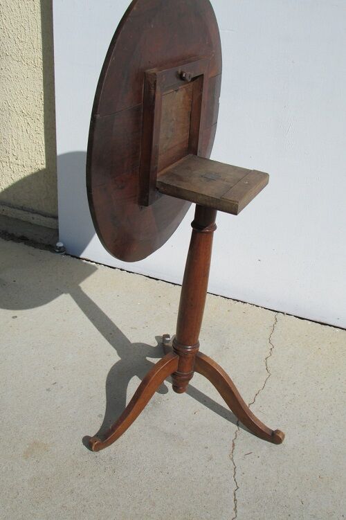Tripod table with tilting top, Restoration period