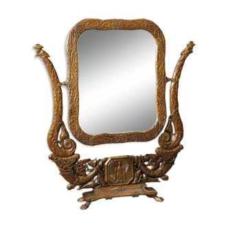 French cheval mirror in Art Nouveau style from the 20th century