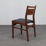 Rare mid-century modern teak dining chairs, set of 4, 1960s