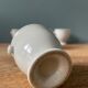 Lot de 5 coquetiers anciens en porcelaine blanche