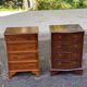 English chest of drawers in light wood with 4 drawers