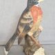 Matte porcelain bird sculpture from Milan by Eda Mann, American Blackbird