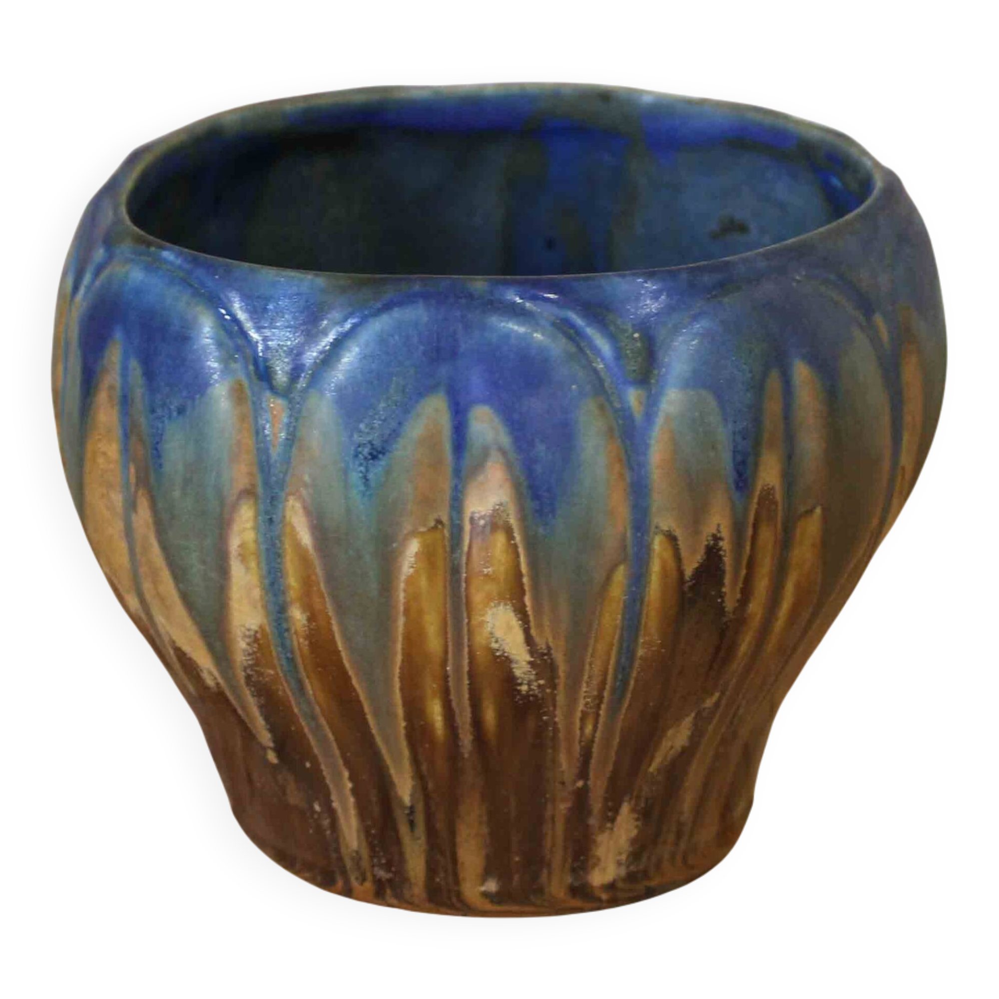 Glazed stoneware cache pot Métenier