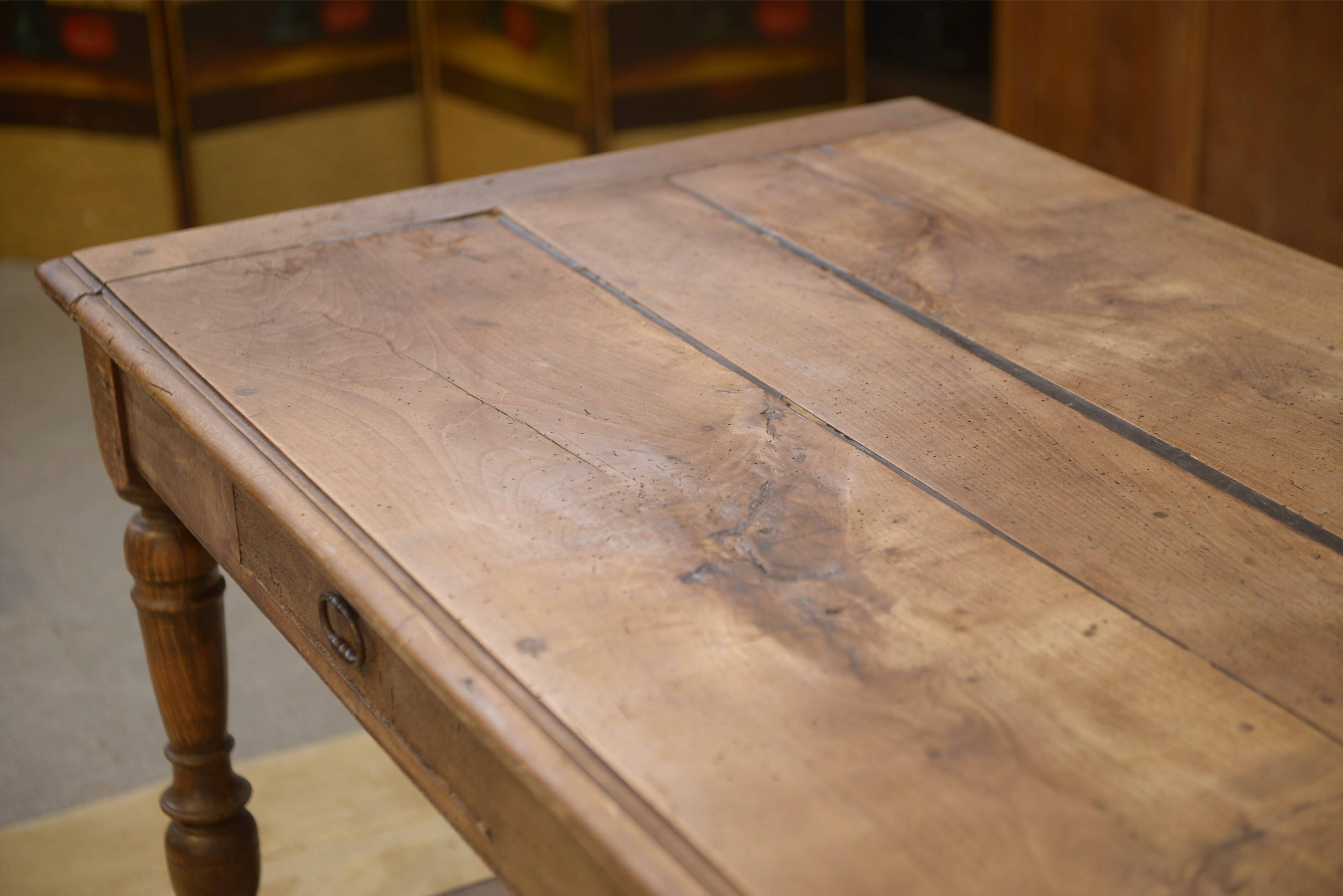 Farm table in beech from the late 19th century.