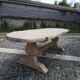 Large monastery table made of solid oak.
