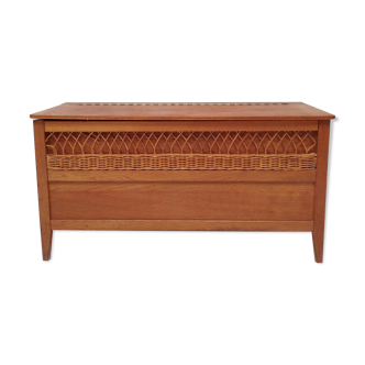 Banc coffre en rotin