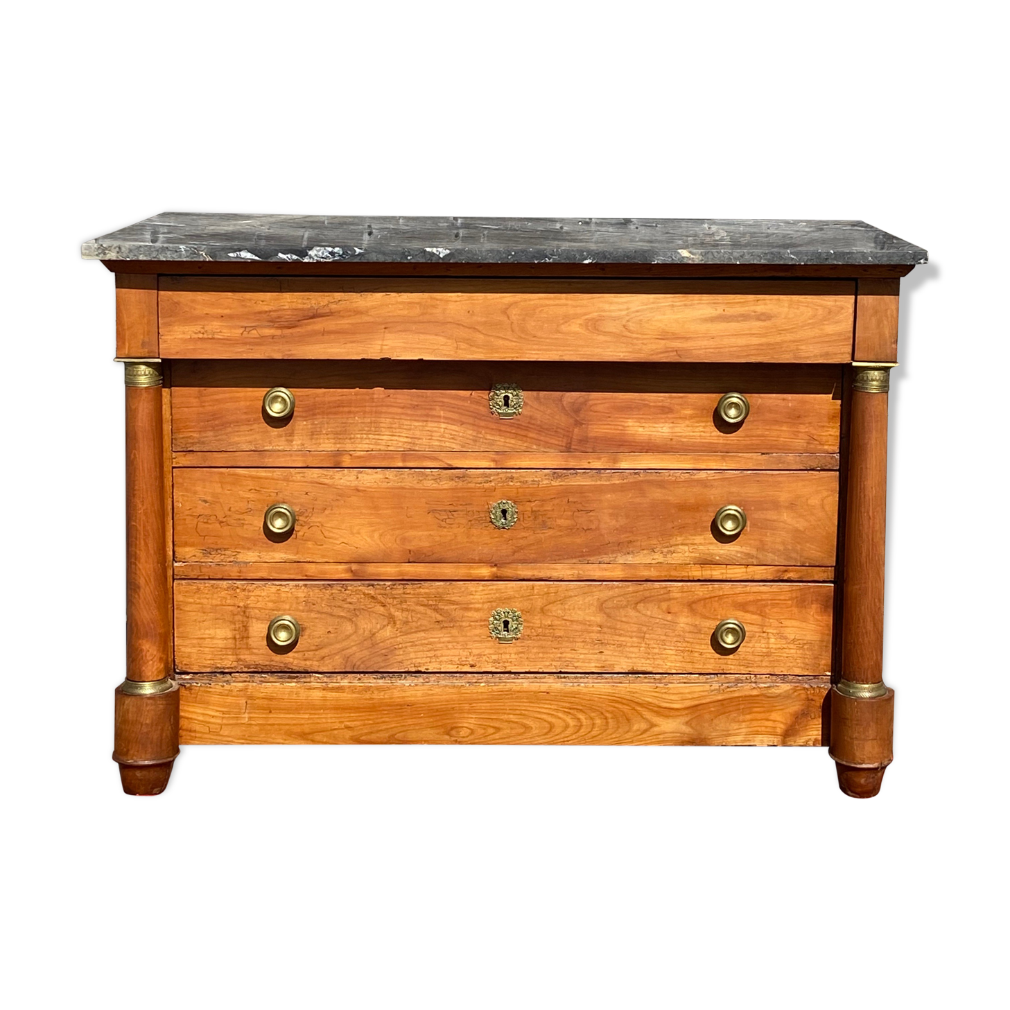 Chest of drawers of the period empire in cherry